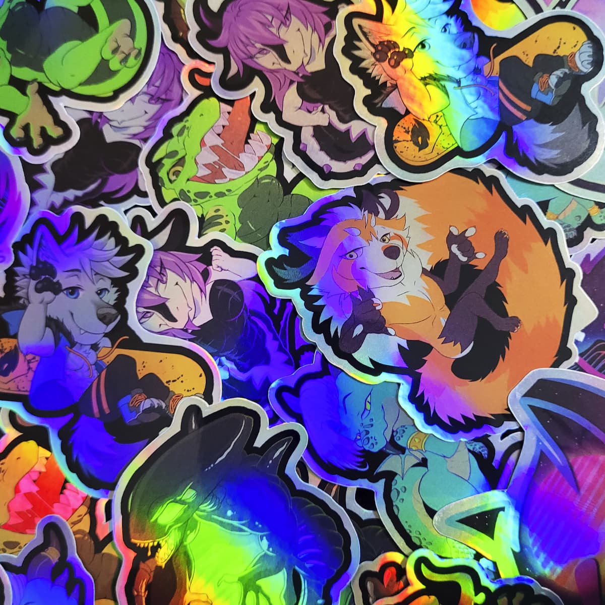 Adesivos Holográficos Mascotes